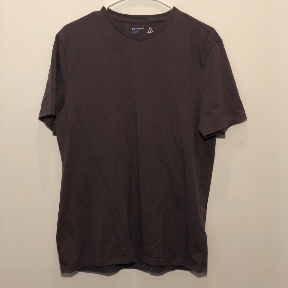 Topman Men's Large Slim Tee Reddish Brown